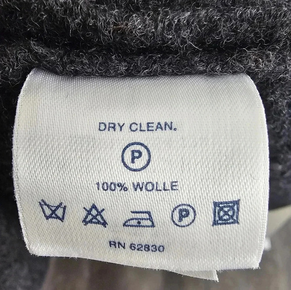 Plus Size Lands’ End 100% Wool Button Down Cardigan Sweater Jacket Gray Size 18T - Picture 4 of 5